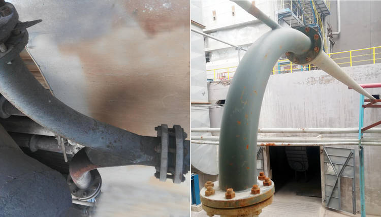 欧博ABG牌耐磨陶瓷输灰管道的乐成案例