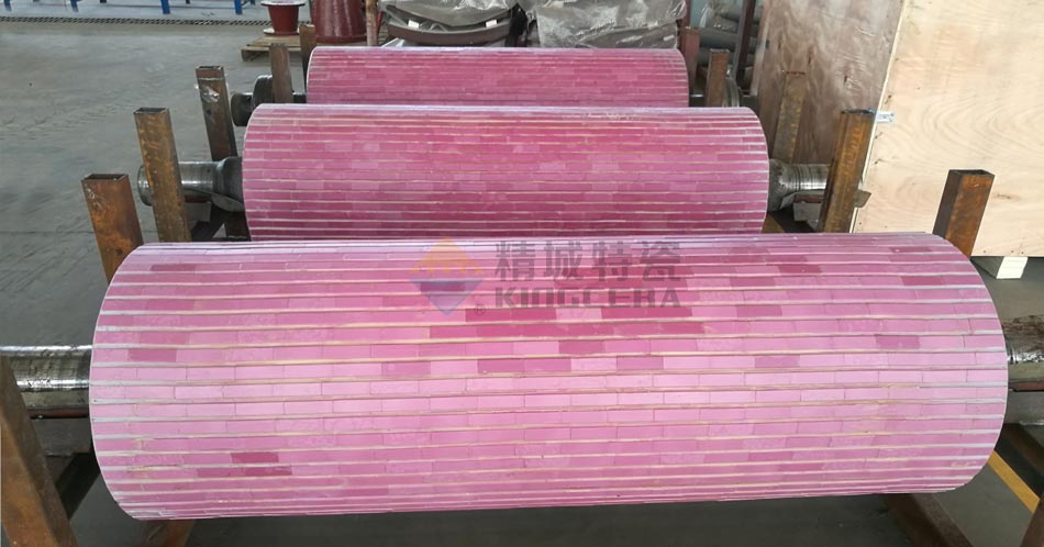 欧博ABG特瓷皮带机耐磨陶瓷滚筒防磨解决计划