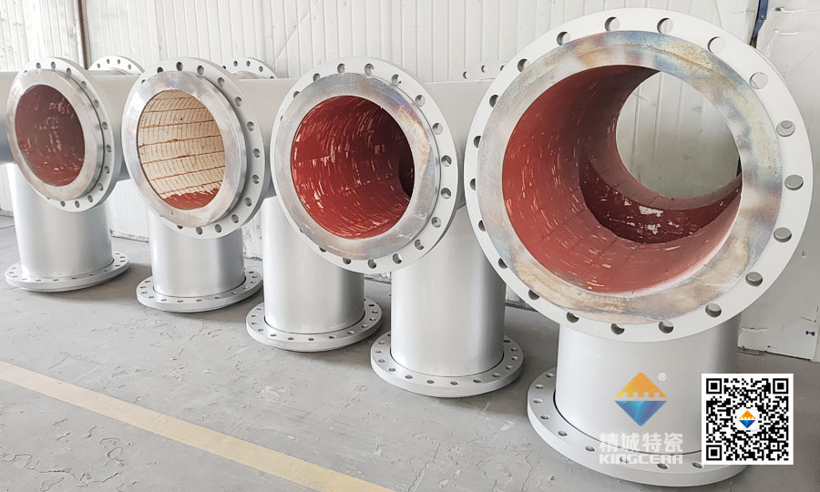 湖南欧博ABG耐磨陶瓷内衬三通管道